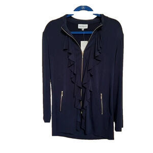 PECK & PECK~NICE WEIGHT~JACKET~ NAVY~NWOT